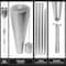 Sorbus 60" Matney Cone Stainless Steel Outdoor Torches , 2ct.
